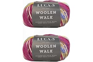 LUCA-S YARNS Superwash Sock Wool for Knitting, 4 Ply Sock Yarn from 75% Pure Wool - 25% Polymide, 50g Sock Hand Knitting Yarn