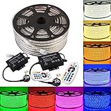 Hohe Qualität & Anwendungen: Die LED Streifen besitzt SMD 5050 LED,Super hell, hohe Intensität und Zuverlässigkeit. geeignet für dekorative und indirekte beleuchtung wie für Wohnbereich, Schlafzimmer, Bars,Sporthalle, Lagerhalle, Schrankbeleuchtung, Gebäude, Küche,im Bad, Flur, Garten ,Balkon, Dach usw.