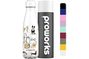 Proworks Performance Stainless Steel Sports Water Bottle | Double Insulated Vacuum Flask for 12 Hours Hot & 24 Hours Cold Drinks - for Home, Work, Gym & Travel - 750ml - BPA Free – A Dog's Tail