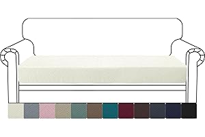 YSTELLAA Housse Coussin Canapé Extensible, Housse De Coussin Canapé Antidérapant Universelle, Protection Meubles Couvre, Siège Élastique, Doux, pour Le Salon, 3 Places, Beige