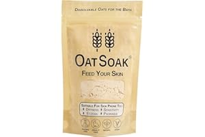 BARE BOUTIQUE OatSoak Itch Relief Colloidal Oats - Dissolvable Oats for The Bath. Soothing Bath Powder for Chicken Pox Relief, Eczema, Psoriasis, Itchy, Irritated Dry Skin, Sunburn. No additives.