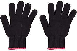 POMUROM 2X Guante Termico Peluqueria, Profesional Guante Resistente al Calor para Peinado del Cabello, Algodón para estilizar el Cabello, rizarlo, así como alisarlo, para Manos Izquierdas Derechas