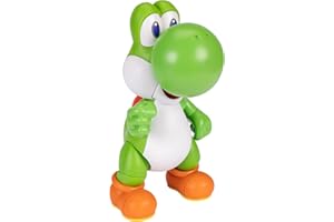 Super Mario S Nintendo Action figure interattiva di Yoshi alta 30 cm, con 13 punti di articolazione, estremamente dettagliata. Cammina ed emette suoni!
