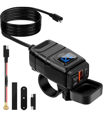Proride Usb Lader Motor Met Voltmeter/schakelaar - Din Hella - Pd/qc3.0