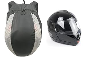 Scoutteemo Sac à dos pour casque de moto, imperméable, adapté au rangement, léger, grand, convient à la gymnastique sportive d'entraînement, à la randonnée, au basketball et au football, 28 l, Noir