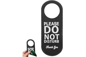 Vepoty Do Not Disturb Door Hanger Sign Double Sided Sign Pu-Leder Türschild für Home Office