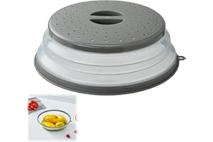 XIWUPO Mikrowellen Abdeckung, Mikrowelle Deckel, Deckel Mikrowelle, Mikrowellenabdeckung, Mikrowellenhaube, Mikrowelle Abdeckhaube, Microwave Cover, Für Obst Und Gemüse(1stück,Grau)