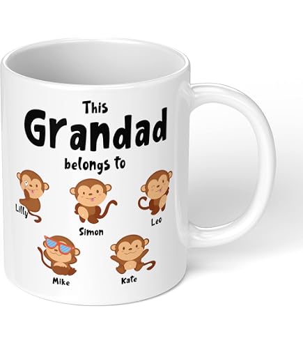 Moorland Pottery Tazza 'My Grandad Can Fix Owt' - Ceramica Originale Inglese In Confezione Regalo
