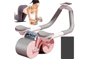 TATOONLY AB Roller Bauchtrainer,Automatisches Rebound Bauchrad mit Trainingsmatten,Ab Roller Rad Trainingsgerät,Heim Bauchtrainer,Bauchmuskel Workout Fitness,Fortgeschrittenes Bauch Kernkrafttraining