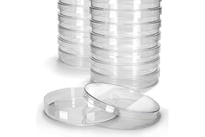 Tuuters 20x Petrischale aus Kunststoff mit Deckel, stapelbar, formstabil (ohne Nocken)