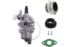 JRL Carburateur à air pour mini ATV Quad Dirt Pocket Bike 2 temps 47cc 49cc (argenté)