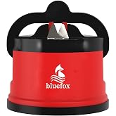 Bluefox Kırmızı PowerGrip'li Bı&ccedil;ak Bileyici - Vantuzlu Vakumlu, Serbest Ellerle Kullanılabilen Tungsten Carbide Bı&ccedil;ak Bileme 
