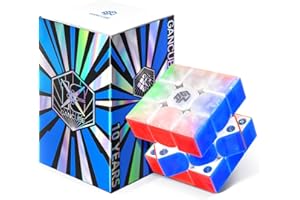 GANSPUZZLE GAN356 M E Speed Cube Magnétique Édition Spéciale 10e Anniversaire, Cube de Vitesse Cube Magique 3x3 à Rotation Rapide et Fluide avec Turbo Magnet Capsule 2.0 et GES Pro+ pour Enfants et Adultes