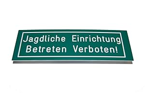 Jehn Revierschild Jagdliche Einrichtung, grün/weiß, 15cm