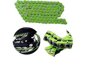 FLYING DREAM FLYINGDREAM Chaîne de moto 420 108 maillons pour 50 cc 70 cc 90 cc 110 cc 125 cc Dirt Pit Bike ATV, Go Kart, Mini Bike, Scooter, Quad (Vert)
