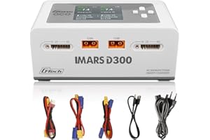 GENS ACE GensAce Cargador Imars Dual Channel AC300W/DC350Wx2 Balance Paquete de batería Cargador para batería NIMH/Lipo (Blanco)