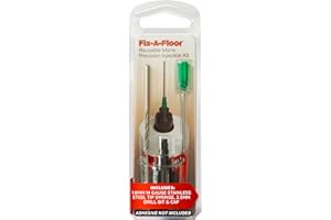 Fix-A-Floor Reusable Micro Precision Injection Kit - Includes 1.8mm 14 Gauge Stainless Steel Tip Syringe, 2.5mm Drill Bit & Cap - Professional Floor Repair Tool for Tile, LVT, Wood & Vinyl