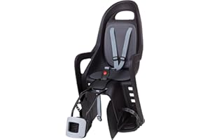 Polisport Groovy Maxi FF Rear Child Bicycle Seat – Frame-Mounted Kids Bike Seat For 9 Months To 6 Years, Max Weight 22 Kg, Rear Seat For Children, Easy Installation