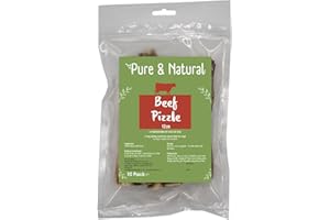 Pure & Natural Bull Pizzle Sticks for Dogs, 12cm (Pack of 10) - Natural Dog Chews & Bully Sticks, Hypoallergenic & Low-Fat Dog Treat