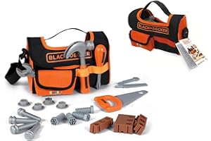 Smoby Black And Decker Kids Role Play Fabric Tool Case With 4 Tools