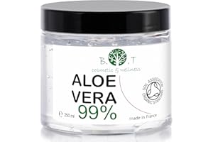 B.O.T COSMETIC & WELLNESS Bio Aloe Vera Gel 100% Natur Feuchtigkeitscreme für Gesicht und Körper | Hautpflege für Trockene Haut und Sonnenbrand | Haar Gel | Nicht an Tieren Getestet, 250ml