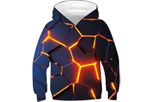 TUONROAD Felpe Ragazzo 3D Felpe con Cappuccio Maniche Lunghe Casual Maglione Hoodie Pullover con Tasche 6-14 Anni