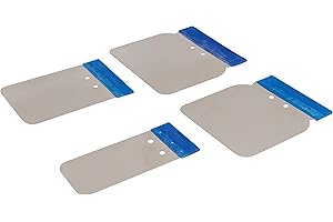 Silverline - Set di spatole in Acciaio Inox 4 p.zi 50, 80, 100 e 120 mm (427734)