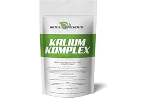 ‎NATIVE SUPPLEMENTS Kalium Gluconat Komplex - 495mg Hochdosiert - 320 Stück vegan & laborgeprüft - 100% GMO-Frei & ohne Konservierungsstoffe zum Einführungspreis