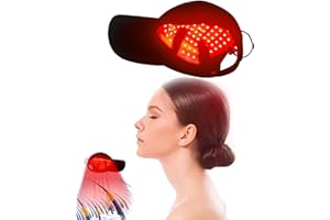 HKJPLVF Cappello Ricrescita Capelli, 90 Perline A Led, 650 nm E 430 nm, Cappello Per Ricrescita Rapida Dei Capelli Con Luce Blu Rossa Per Uomini E Donne, Timer Da 15-30 Minuti, Rinforza Le Radici Dei Capelli