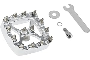 HDBUBALUS Offroad-Mini-Bremspedal-Abdeckung, Aluminium, passend für Harley Sportster Softail Dyna XG, Chrom