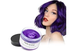 SOVONCARE Temporäre Haarfarbe Wachs silberfarben grau lila rot blau natürliche Frisur cremefarben für Männer Frauen Kinder Party Cosplay Date Halloween (4.23 OZ, Violett)