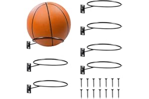 Gobesty 7 Pezzi Supporti da Parete per Pallacanestro, Portapalla da Pareteper Casco Borse Palloni da Basket Palloni