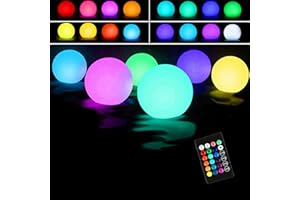 REDGO Floating Pool Light 4 Pack Waterproof LED Bath Lights 16 Color Changing Dimmable Night Lights with Remote Control for Pond Garden Backyard Party House Decor Kids Gift