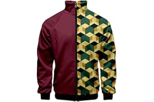 Piccodos Anime Veste de Survêtement Impression 3D Sweat à Capuche Zippé Streetwear Col Montant Sweatshirt Taille XXS-4XL