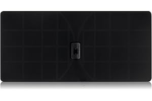 RGTech Monarch 50 Black Indoor Freeview HDTV Aerial - True 50 Mile Multidirectional Flat Paper-Thin Antenna with 4G filter for Maximum Freeview/UHF/VHF/FM/USB TV Tuner/DVB-T/DVB-T2/DAB radio reception