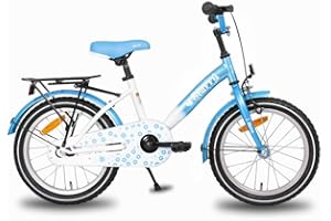 ‎HH HILAND HILAND Starry 12-16 Zoll Kinderfahrrad | TÜV getestet | für Mädchen mit Handbremse,Rücktrittbremse,Gepäckträger