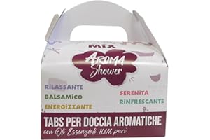 Gisa Wellness Aroma Shower BOX 10 pièces Bombes de douche aux huiles essentielles bio, lavande, citron, eucalyptus, menthe, freesia, 100% artisanales, aromathérapeutiques - Fabriquées en Italie
