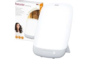 Beurer Tl 85 Lampada Sad Che Simula la Naturale Luce del Giorno nei Mesi con Poco Sole, Illuminazione 14.000 Lux, Salvaspazio con Supporto Rimovibile e Tecnologia LED