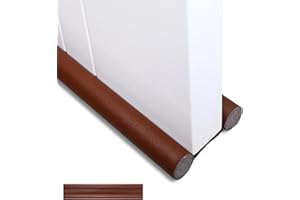 GGTTNRT Zugluftstopper Für Türenl, 96cm Doppelt Türdichtung Zugluftstopper, Winddicht, Staubdicht, Blocklicht, Insektenbeständig, Unter Tür Lärm Blocker (Braun)