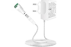 Zasilacz sieciowy 12 V, 2 A, transformator AGOTD 24 W AC 220-240 V do DC 12 V, zasilacz 12 V DC, zasilanie do taśm LED, kamera CCTV, radio, obudowa, wentylator, router (biały)