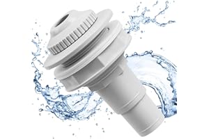 mizikuu Einlaufdüse Pool, Einströmdüse für Stahlwandpools mit Schlauchstutzen 32/38mm Beckeneinlaufdüse mit schwenkbarem Kopf Pooldüse Verstellbarer Düsenkopf Ø 58 mm Pool Reinigungsset