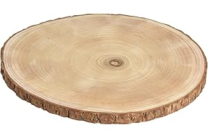 Meinposten Holzbrett Baumscheibe Holz Brett Tischdeko Tablett Deko Holzplatte Ø 30 cm