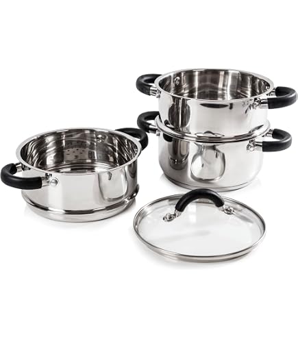 Judge - Lot De 3 Casseroles Inox Haut De Gamme Avec Couvercle Verre - Compatibles Induction - Garantie 10 Ans