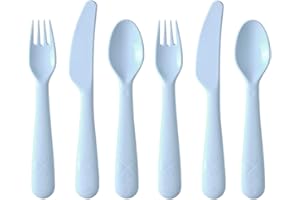 CARIBOU LIVING Children Kids Baby Toddler Blue Cutlery Set IKEA Kalas Replacements Colour Choice 6pcs Fork Knife Spoon BPA Free 6pcs