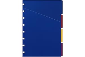 Filofax Classic Brights A5 Notebook Refill Blank Index 4 tabs Assorted