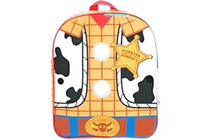 WILLIAM LAMB Kids Toy Story Woody Buzz Lightyear Woody Reversible Backpack for Boys School Bag Sherrif Backpack