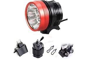 CONSTEFIRE Luce bici, bicicletta Faretto anteriore A LED, per bicicletta/MTB, 9000 LM, 7 LED, con batteria ricaricabile