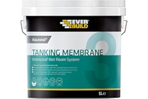 Everbuild Aquaseal Waterproof Tanking Membrane – Flexible – Waterproof – Easy To Apply – Internal And External – Blue – 5 Litre