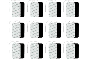 HEALTHCARE WORLD Electrode Pads for tens Machine (12pcs) Large 5x10cm Self-Adhesive Pads Prewired Compatible with Neurotrac, Tenscare, Elle Tens Machines