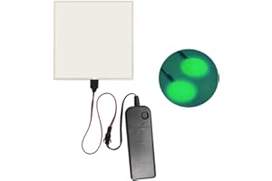 YnGia 10 * 10cm EL Panel Electroluminescent Light Sheet Decorations Light Lamp Sheet Sheet with Battery Inverter (Green)